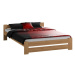 Vyvýšená masivní postel Euro 140x200 cm včetně roštu Olše