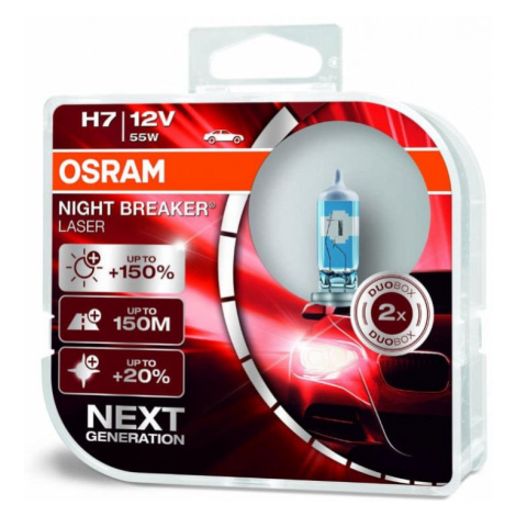 Autožárovky H7, 12V, 55W, PX26d, Night Breaker Laser (2ks) OSRAM