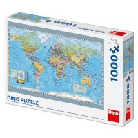 Dino puzzle politická mapa světa 1000 dílků