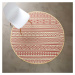 COLOUR CLASH Venkovní koberec pruhy 150 cm - sv. červená/krémová