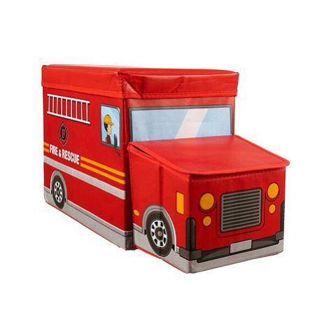 Kruzzel 22489 Box na hračky hasičské auto 53 × 26 × 31,5 cm