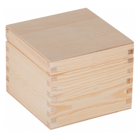 FK Dřevěná krabička - 16x16x13 cm, Přírodní