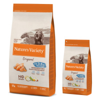 Nature's Variety granule, 12 + 2 kg zdarma - Original No Grain Medium Adult losos 12kg + 2kg