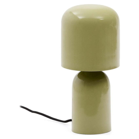 Zelená stolní lampa s kovovým stínidlem (výška 28 cm) Monze – Kave Home