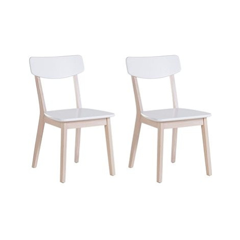 Sada dvou jídelních židlí bílá SANTOS, 134751 BELIANI