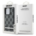 Zadní kryt DKNY PU Leather Checkered Pattern and Stripe pro Apple iPhone 16 Pro Max, černá