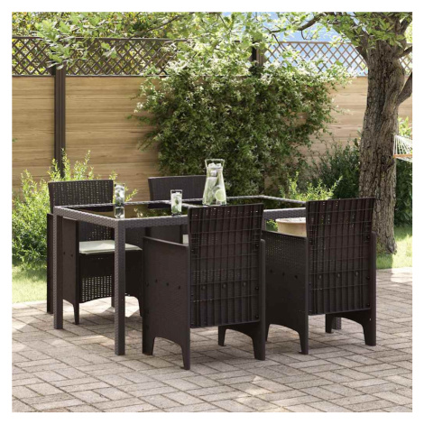 vidaXL Zahradní křeslo 4 pcs Hnědá 53 x 49 x 85 cm Polypropylen