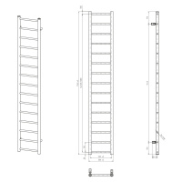 Sapho DINA otopné těleso 300x1740 mm, bílá