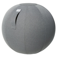 VLUV Sedací míč SOVA, látkový potah v přírodních odstínech, 600 - 650 mm, popelavá šedá
