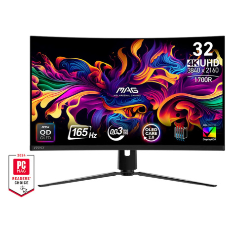 MSI MAG/321CUP/31,5"/QD-OLED/4K UHD/165Hz/0,03ms/Černá/3R