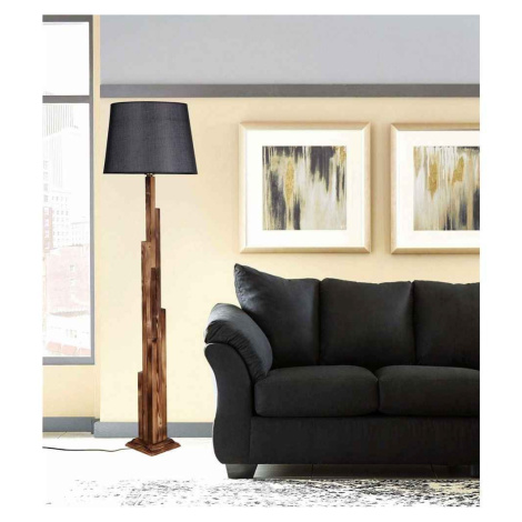 Sofahouse 28830 Designová stojanová lampa Naime 165 cm hnědá / černá
