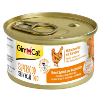 GimCat Superfood ShinyCat Duo kuřecí filet s mrkví 24 × 70 g