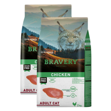 Bravery Cat Adult Chicken - 2x7kg