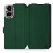 Mobiwear Soft Touch flip knížkové pro Realme C67 - Zelené & Černé