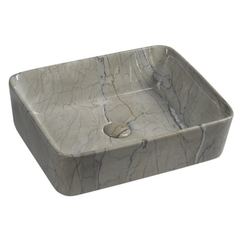 Sapho DALMA keramické umyvadlo na desku, 48x38 cm, grigio