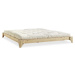 Dvoulůžková postel z borovicového dřeva s matrací Karup Design Elan Comfort Mat Natural Clear/Na