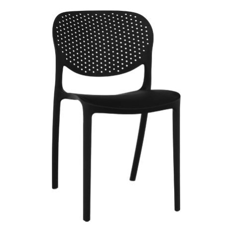 Plastová stohovatelná židle Shlelfe černá FOR LIVING