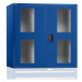 LISTA Nástavná skříň s otočnými dveřmi, s dveřmi s pohledovým okénkem, v x š x h 1000 x 1023 x 7