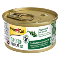 GimCat Superfood ShinyCat Duo tuňákový filet s cuketou 24 × 70 g