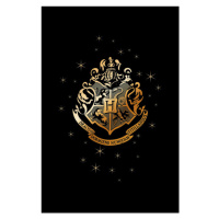 Umělecký tisk Hogwarts Golden Emblem, (26.7 x 40 cm)