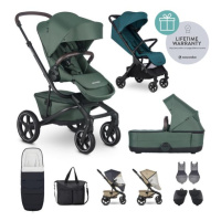 EASYWALKER Kočík kombinovaný Jimmey Pine Green XXL RWS + Jackey Teal Green