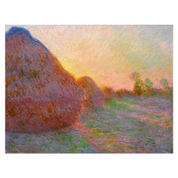 Obrazová reprodukce Haystacks, Claude Monet, 40 × 30 cm