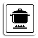 Accept Piktogram "kuchyň III" (80 × 80 mm) (bílá tabulka - černý tisk)