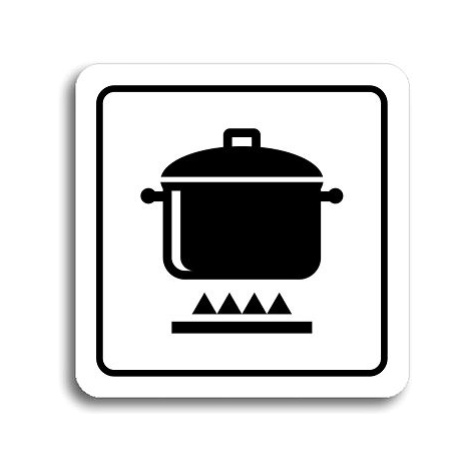 Accept Piktogram "kuchyň III" (80 × 80 mm) (bílá tabulka - černý tisk)