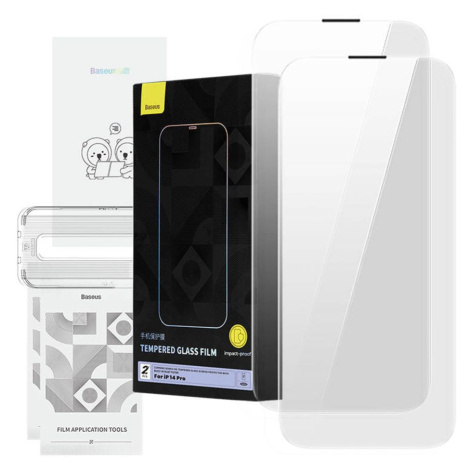 Baseus Tvrzené sklo Baseus Corning pro iPhone 14 Pro se zabudovaným prachovým filtrem