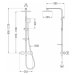 MEXEN/S CQ45 sprchový sloup s termostatickou baterií chrom 772504595-00
