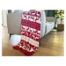 2x Červeno-bílá vánoční mikroplyšová deka SOBI 160x200 cm
