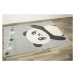 Dětský koberec Emily Kids 5864A Panda šedý / tyrkysový