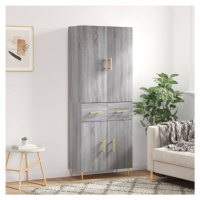 vidaXL Skříň highboard šedá sonoma 69,5 x 34 x 180 cm kompozitní dřevo