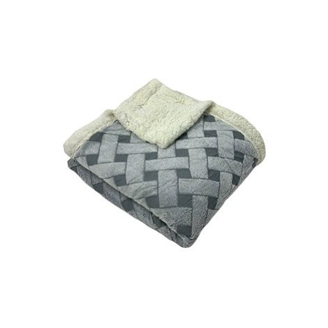 Rosh Beránková deka Pletený sen 200 × 230 cm, šedá