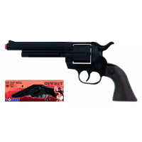 Kovbojský revolver kovový černý 12 ran