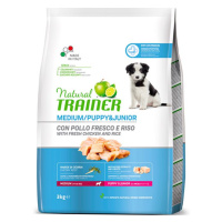 Natural Trainer Puppy&Junior medium kuře granule 3 kg