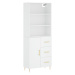 vidaXL Skříň highboard bílá 69,5 x 34 x 180 cm kompozitní dřevo