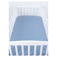BBL Dětské prostěradlo do postele mušelín - 120 x 60 cm - Modrá