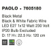 NOVA LUCE závěsné svítidlo PAOLO závěsné svítidlo matný černý kov černá a bílý kabel E27 1x12W 7