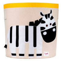 3 SPROUTS - Koš na hračky Zebra Black & White