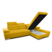 Rohová sedačka rozkládací Korfu pravý roh žlutá