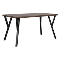 Jídelní stůl 140 x 80 cm, tmavé dřevo s černým BRAVO, 168938