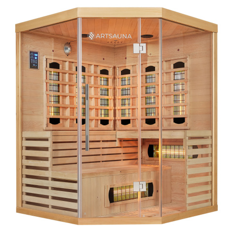 Juskys Infračervená sauna Kiruna150 s duální technologií a dřevem Hemlock