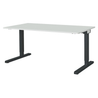 mauser Výškově nastavitelný obdélníkový stůl, š x h 1600 x 800 mm, deska ve světlé šedé barvě, p