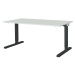 mauser Výškově nastavitelný obdélníkový stůl, š x h 1600 x 800 mm, deska ve světlé šedé barvě, p