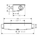 Sprchový termostat Hansgrohe Ecostat Select / zrcadlová police / 150±12 mm / 10 l/min. / lesklý 