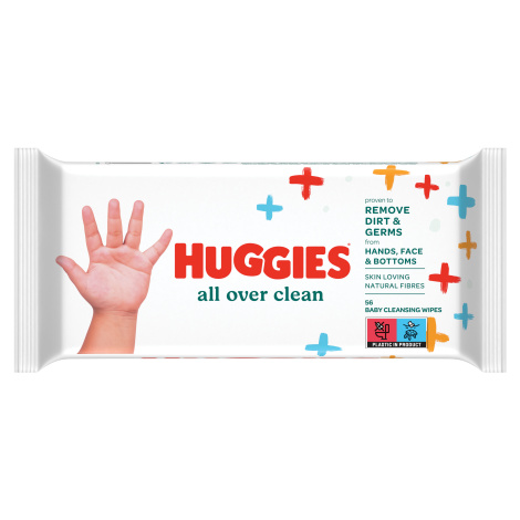 Huggies ® Vlhčené ubrousky Single All Over Clean 56 ks