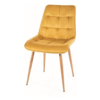 Jídelní židle CHAC 1 dub/žlutá