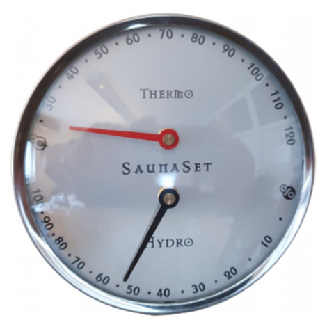 Scobax saunový teploměr / vlhkoměr stříbrná 16 cm