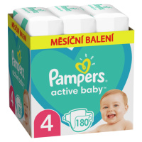 Pampers Active Baby Plenky Velikost 4 X180, 9kg-14kg